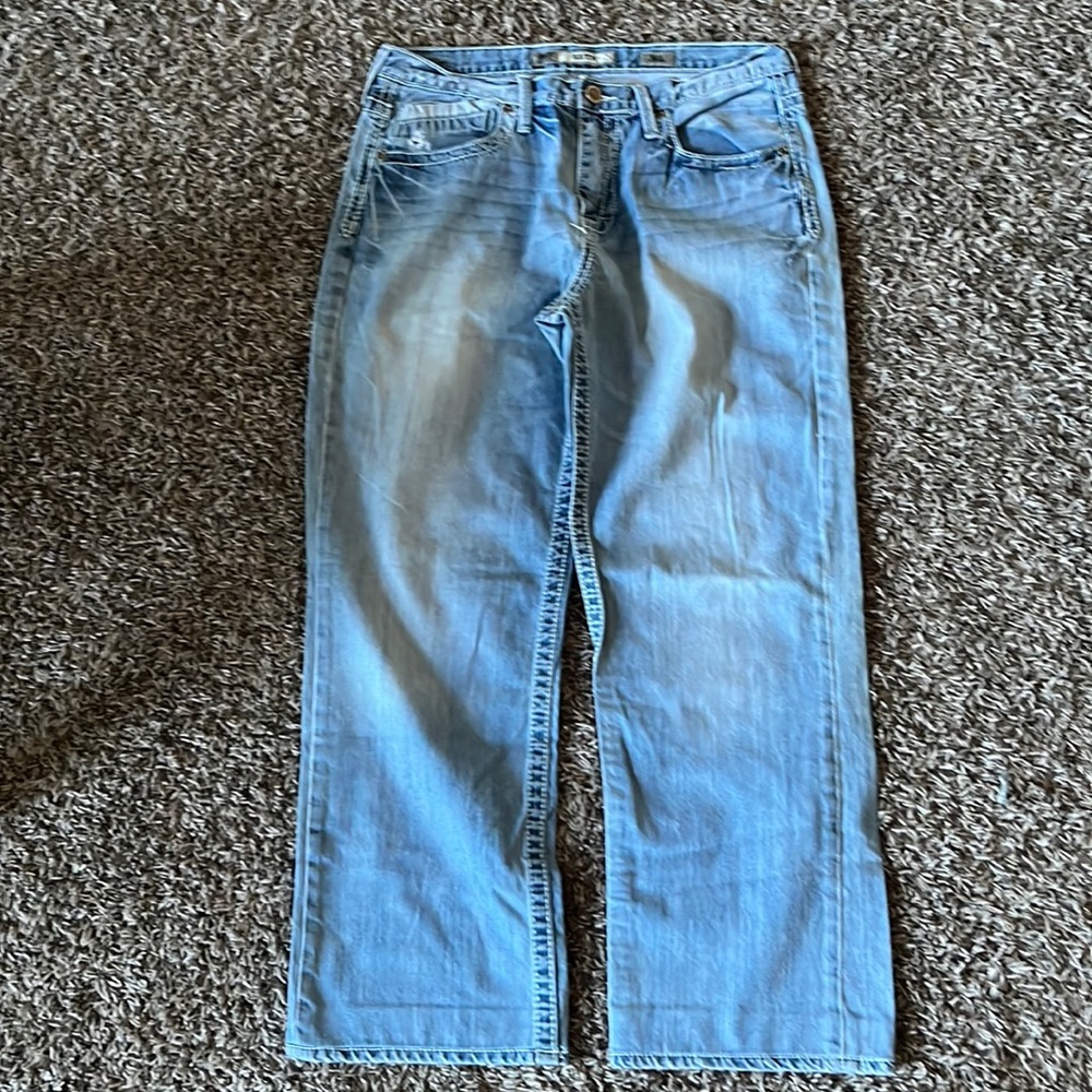 Buckle BKE seth 36L light blue jeans worn but in good condition